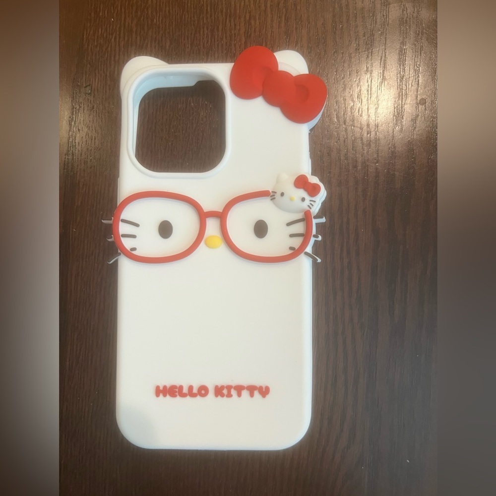 Hello Kitty iPhone 14 ProMax/15 ProMax Red and White Phone Case